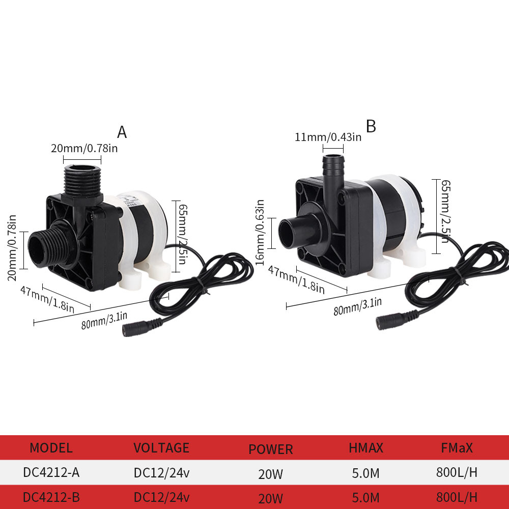 DC12V/24V niski pobór mocy wie – Water Pump Submersible Mini recenzja i cena
