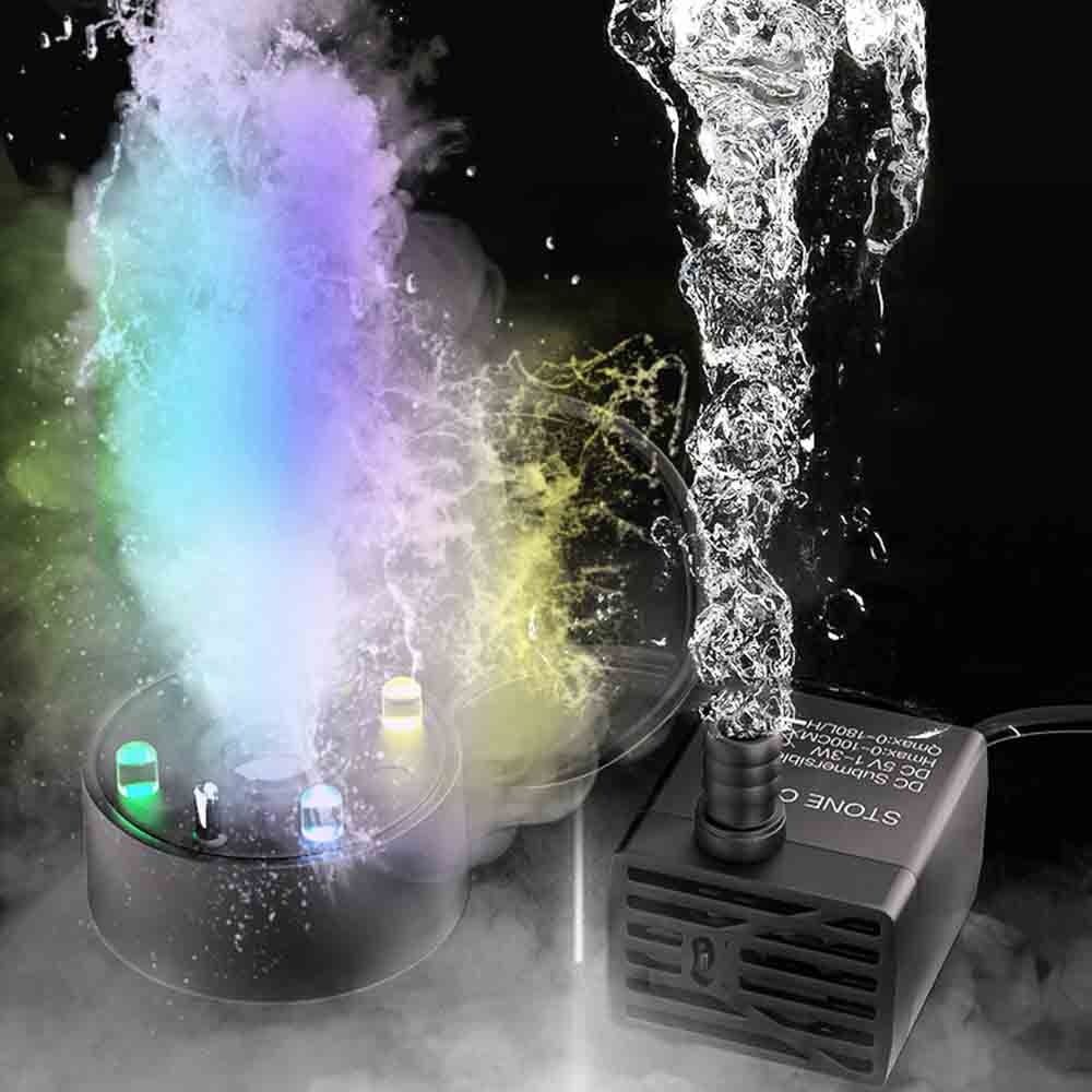 Wytwornica mgły 2w1 z kolorowy – Water Pump Submersible Mini recenzja i cena
